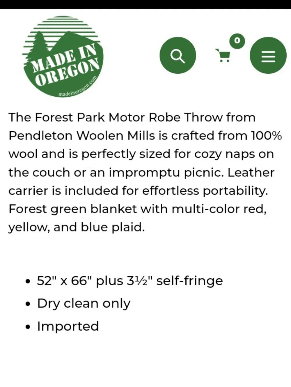 Pendelton Blanket - READ